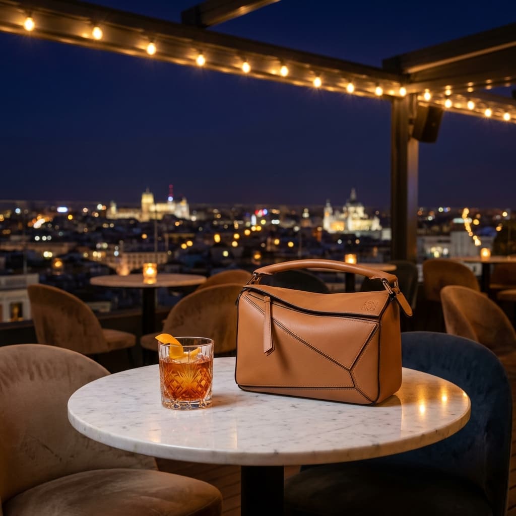 Geometric Leather Bag